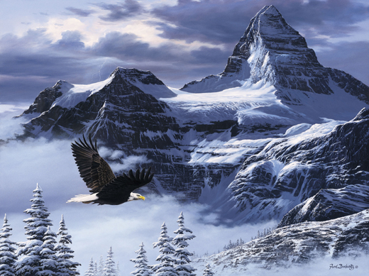 (image for) Handmade oil painting Copy paintings of famous artists Fred Buchwitz's Where Eagles Soar